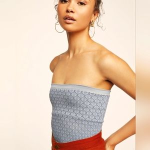 Free People Honey Textured Strapless Bandeau Seamless Tube Top XS/S